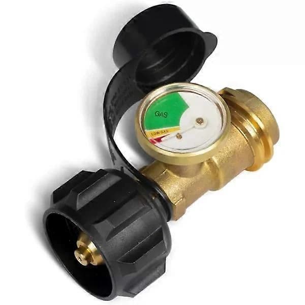 Propane Tank Gauge with QCC1 Type 1 Connection for 5-40 lb Tanks, RV Heater, Fire Pit, Grill