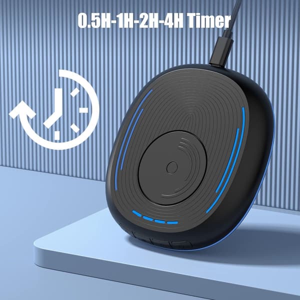 Mouse Jiggler with 0.5H 1H 2H 4H Timer, USB C Plug and Play Mouse Mover with RGB Breathing Light for Office Remote Work, Black