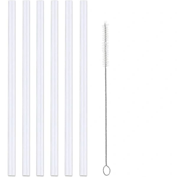 [6-pack] Replacement Straws for Water Bottles, BPA-Free Straws with Cleaning Brushes