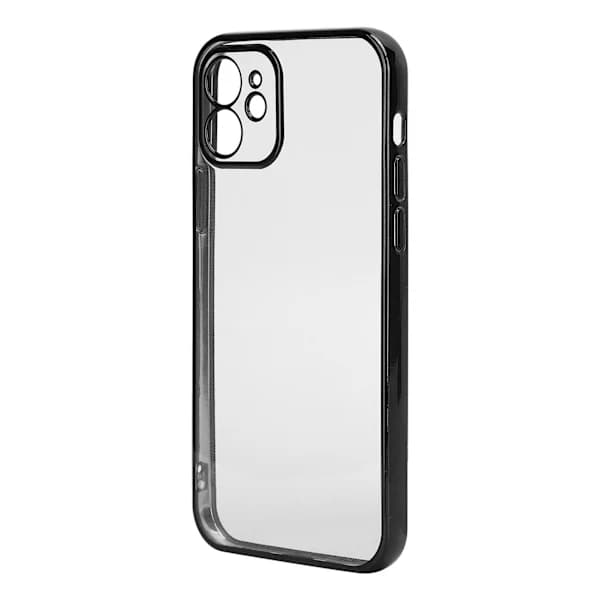 SULADA Mobilskall Elektroplettering Full Kropp TPU Beskyttelsesdeksel for iPhone 12 Svart