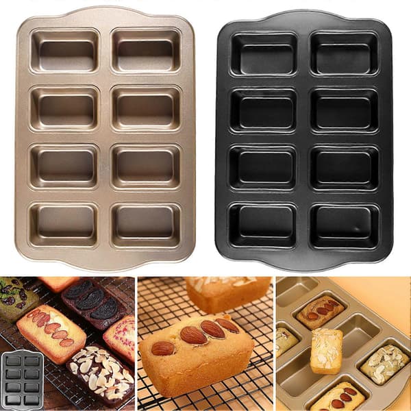 Kakeform Non-Stick Kakeform med 8 Rom DIY Bakeform for Sjokolade Dessert Kjeks Brød Jikaixiang