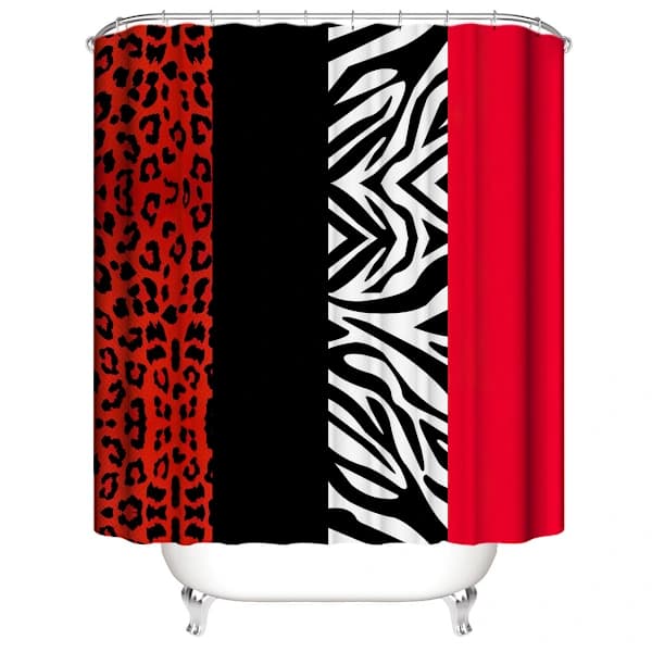 Dusjforheng Leopard 180*200 cm, Dusjforhengstang