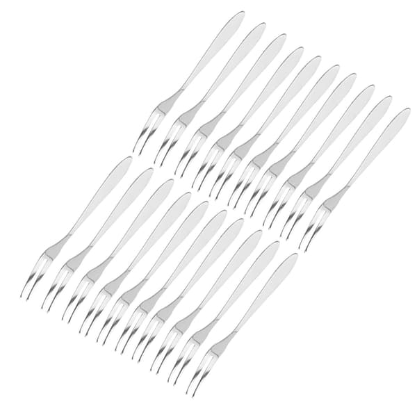 20 Pcs/Set Stainless Steel Fruit Fork Comfortable Long Handle Cake Dessert Fruit Forks