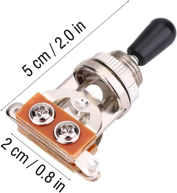 3-veis gitarvelger, metallvelger med brakett