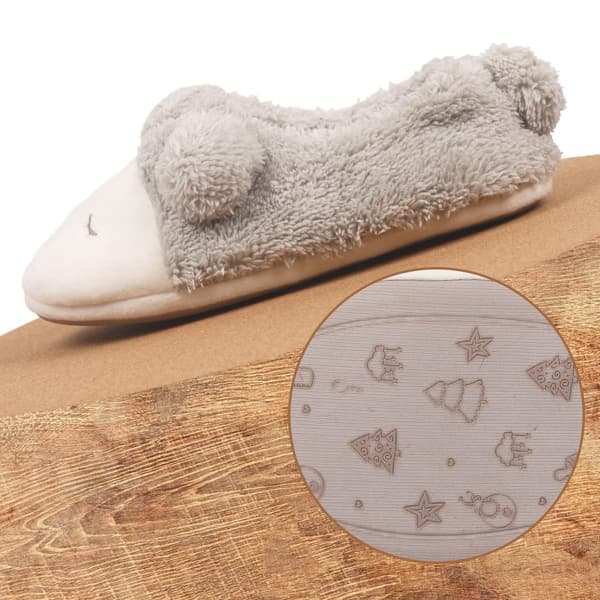 Kashmirtofflor för damer med memory foam, bomullsskor med halkfri gummisula, plyschtofflor, vintervärme, sovrum, hem inomhus och utomhus