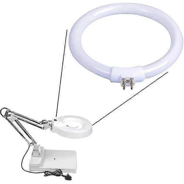 T4 Cirkulær LED-rørlampe 12W Dæmpbar Glaserstatningslampe til forstørrelseslampe Hvid 220V