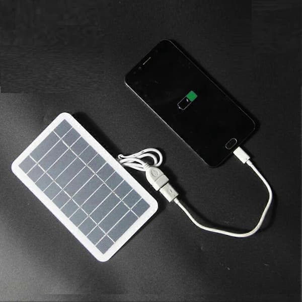 5V Højeffekt USB Solpanel Udendørs Vandtæt Vandring Camping Bærbare Celler Batteri Solcelleoplader til