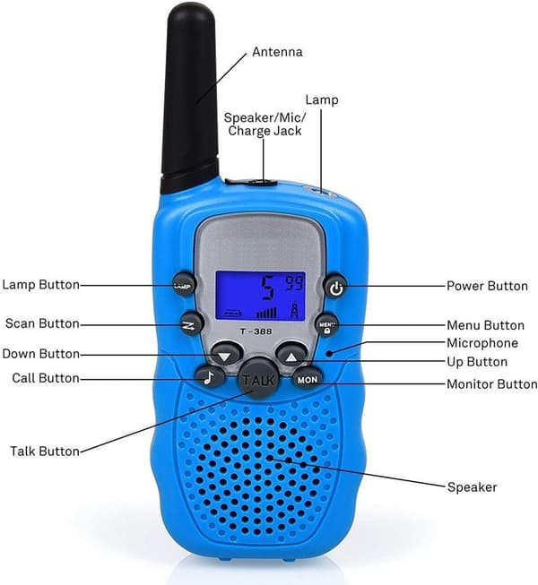 Walkie Talkie-sett for barn Toveisradio Intercom 1-3KM