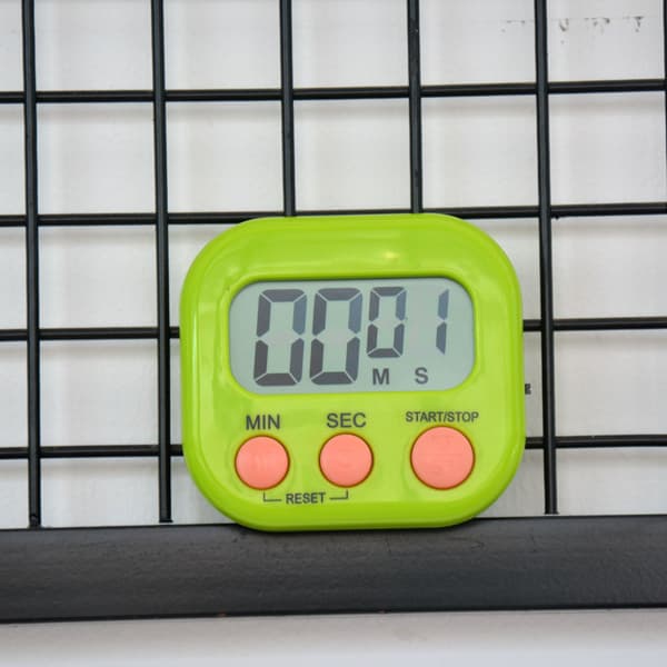 Sæt med 2 blå digitale køkkentimere, store tal, høj alarm, Ea