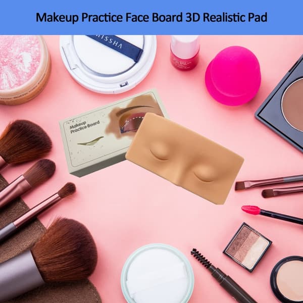 Silicone Face and Eye Makeup Practice Board Realistic and Reusable Makeup Practice Training Face Painting Makeup Practice Board