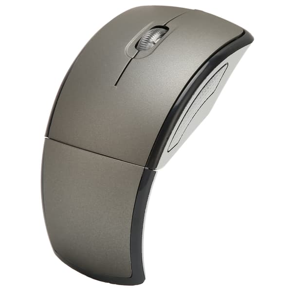 Foldable Wireless Mouse Portable Compact 2.4G Wireless Foldable Mouse 1600dpi Matte Office Gaming Mouse Gray