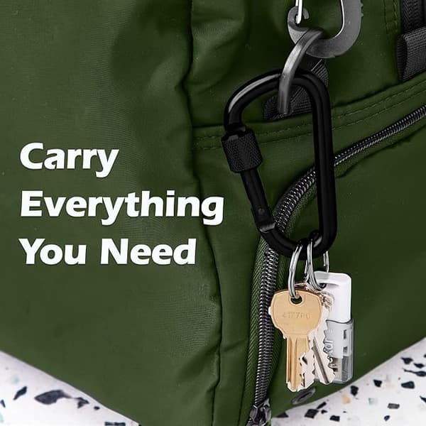 6-pack Aluminum Carabiner D-shaped Buckle Bag, Keychain Clip, Spring
