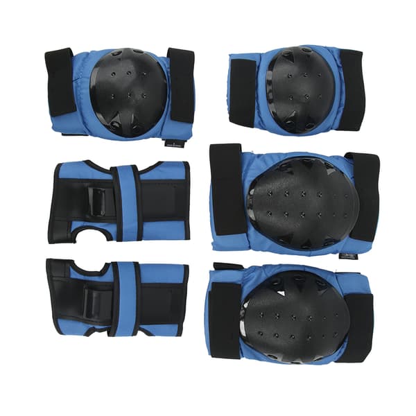 6pcs Knee Pads Protective Kit PP Sponge Oxford Cloth Elbow and Wrist Guards for Skating Cycling Blue