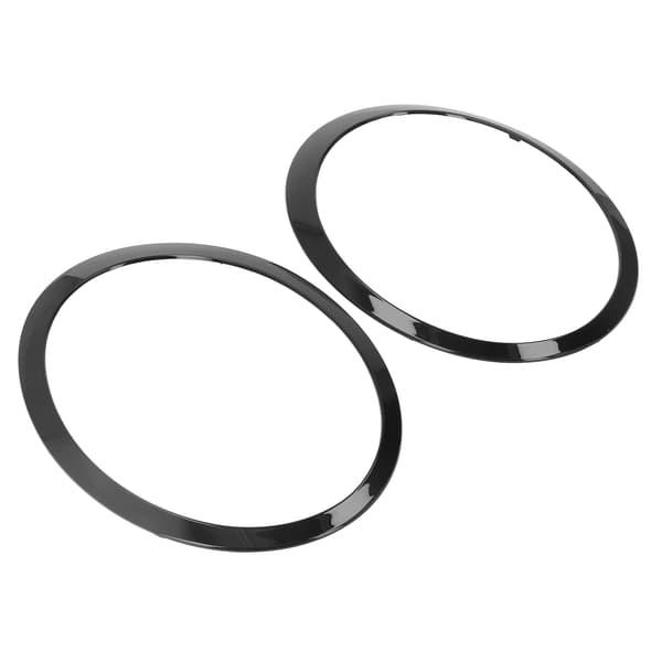 Pair Headlight Ring Gloss Black Left Right 51137149905 Replacement for Cooper Clubman R55 2008‑2015