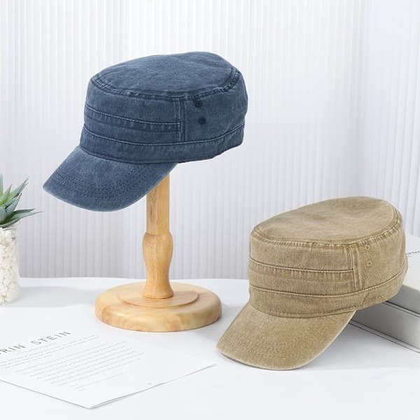 Män Kvinnor Kamouflage Army Hatt Camo Militär Kadett Battleship Grå grå grey