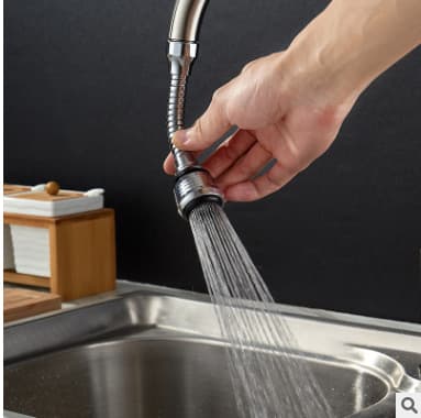 1 st 360° Svängbar Köksblandare Adapter - Flexibel Silver