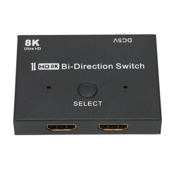 HD Multimedia Interface Switch 48 Gbps 2x1/1x2 Bidirectional Splitter Supports 8K 60Hz/30Hz 4K 120Hz/60Hz