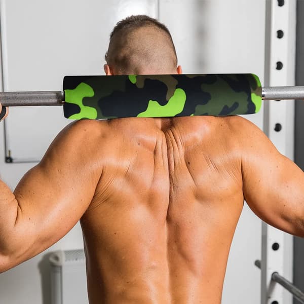 Squat Pad Stang Squat Pad Perfekt til Squats Lunges Hofte Løft Vægtløftning (Camouflage Grøn)