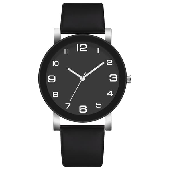 LVPAI Dameur Analog Quartz Ur Rundt Armbåndsur (Sort)