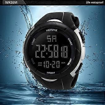 Men's Military Sport LED Large Dial Digital Watch Large Dial Waterproof
