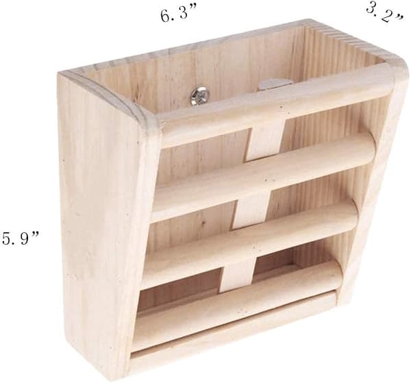 Chinchilla høhæk, kanin høfoderautomat, marsvin høhæk, kaninfoderdispenser, naturligt træ, hamster, kaninburtilbehør