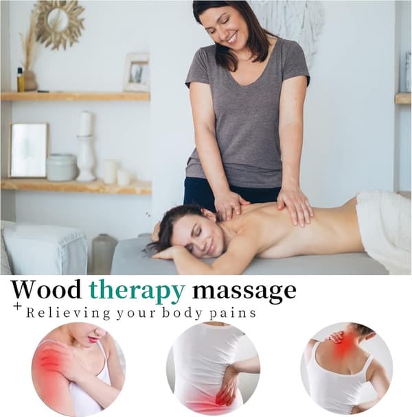 Brun Anti-Cellulite Massagerulle/Massagestick - Til Helkropsmassage - Lindrer Træthed & Spændinger