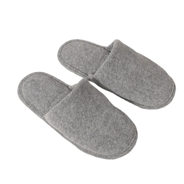 Bomullstøfler for menn med Memory Foam, Innendørs Hjemmetøfler, Vaskbare Sko, Sklisikre gummisåler