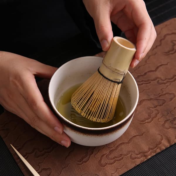 Matcha Bamboo Whisk Set with Spoon, Bowl, and Scoop – Complete Starter Kit for Traditional Japanese Tea Ceremony