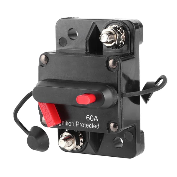 60A AMP afbryder med nulstilling 12-48V DC vandtæt til bil, autocamper, yacht