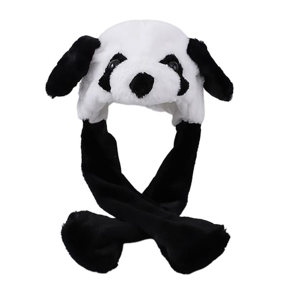 Dejlig Panda Øre Bevægelig Plys Hat Legetøj All-match Til Pige Dreng I Efterår Vinter