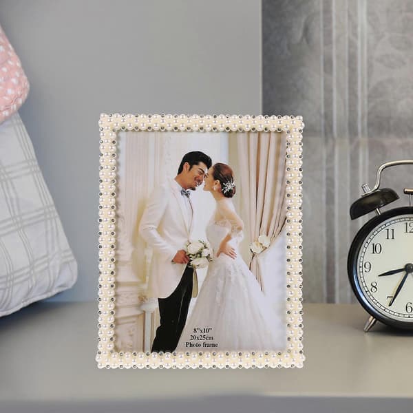 Pearl Photo Frame Wedding Desk Photo Frame Table Stand Photo Frame