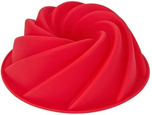 9-tommers non-stick kakeform, silikon bakeform (rød)
