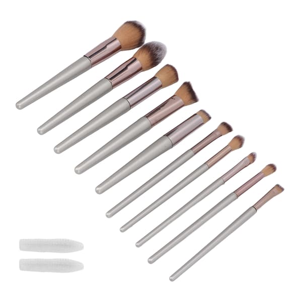 10 Pieces Makeup Brush Set Professional Portable Eyeshadow Foundation Blush Brush Cosmetic Tool