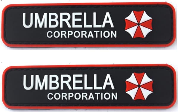 2 stk Resident Evil Umbrella Corporation PVC-merker Emblem