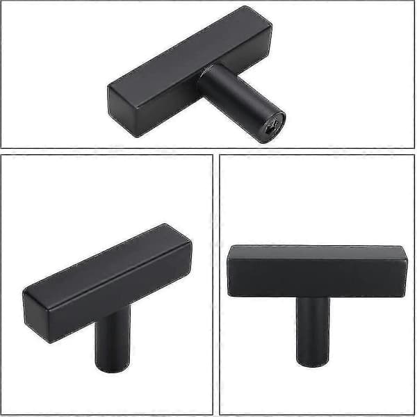 10-pack Matte Black Cabinet Knobs Kitchen Hardware Black Drawer Pulls