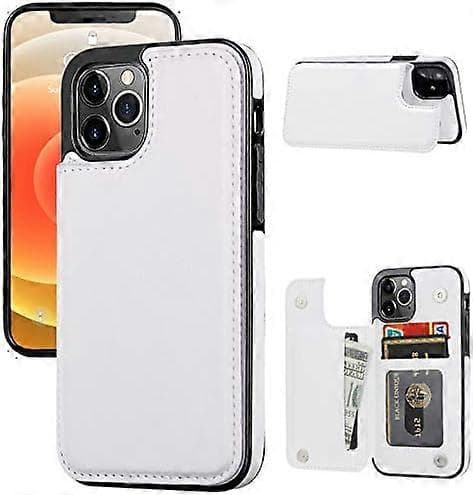 2-pack Wallet Case Compatible with iPhone 12 Pro/12, Slim Protective Case with Card Holder, PU Leather Stand Card Holder Case with a Screen Protector