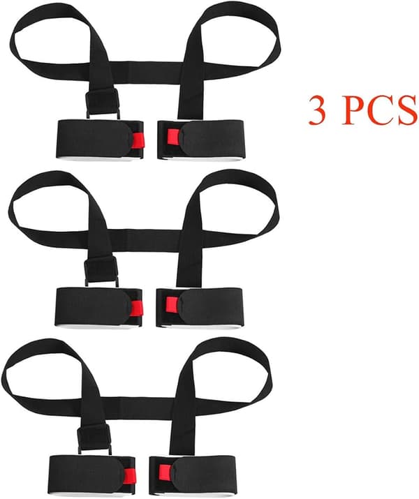 3-pack Adjustable Ski and Pole Carrier Strap, Shoulder Strap for Ski Carrying with Padded Holder