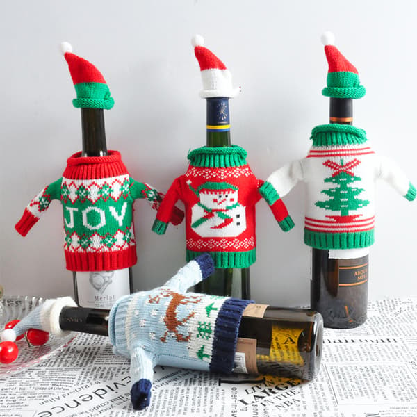 4-pack Christmas Wine Bottle Covers, 11*16cm