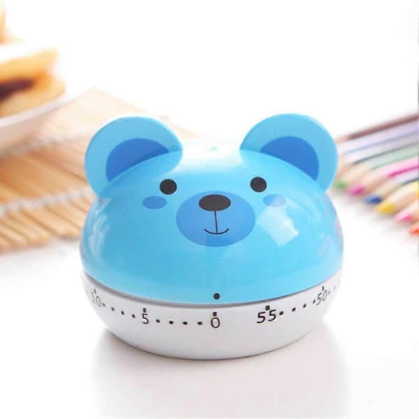 Cartoon Bear Cooking Kitchen Timer Countdown Mechanical Alarm Clock Baking Tool