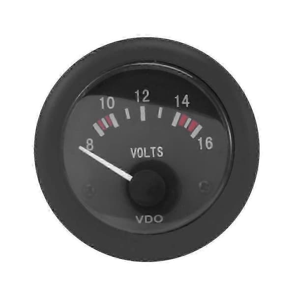 VDO 12V Batteri Voltmeter Måler - Spenningsmåler Instrumenttilbehør for Biler og Båter