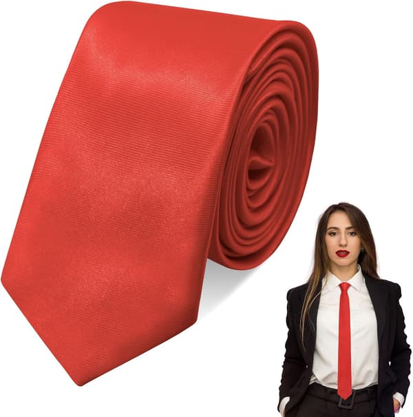 Sort Rød Pink Slips til Kvinder Selvbinder Afslappet Cosplay Skjorte - Red