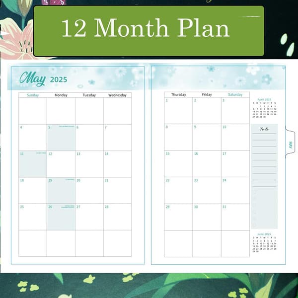 2025 Weekly and Monthly Planner, Includes 2025 Monthly Planner and Weekly Plans, January 2025 - December 2025, Anti-Bleed Ink