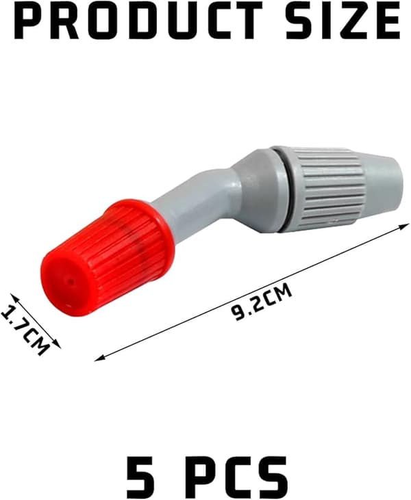 5-pack plastic nozzles, garden irrigation spray accessories, sprayer