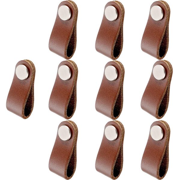 Furniture Handle Leather Cabinet Knobs Brown Knob Cabinet Handle