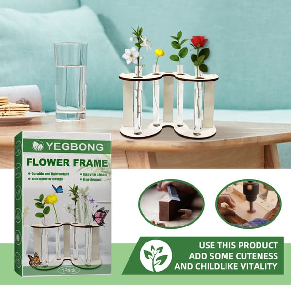Blomsterstativ Vannkultur Grønn plante Blomst Tre stativpynt