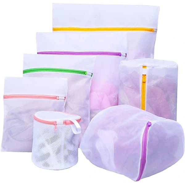 7 Sizes Machine Wash Bags, Zippered Laundry Bags