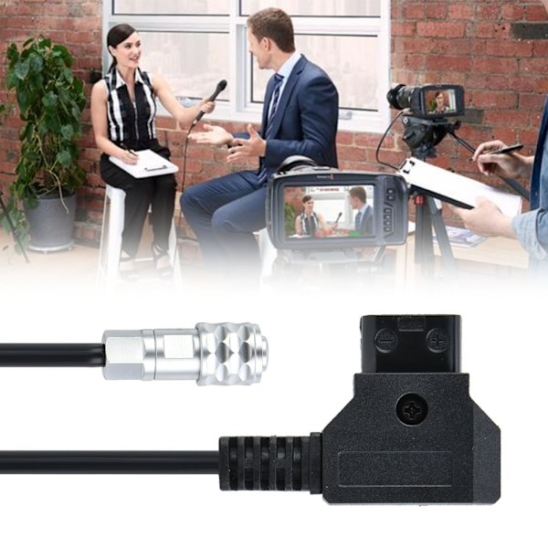 D-tap till 4K strömkabel för Blackmagic Pocket Cinema Camera 4K och Gold Mount V Mount B (1 m)