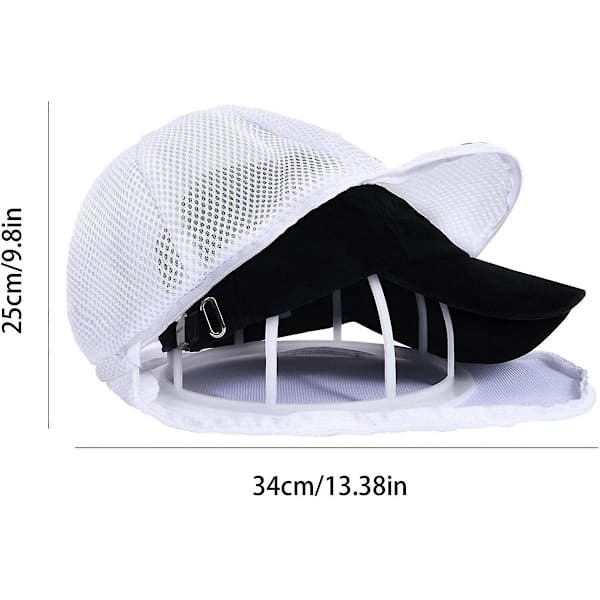 Basecap vaskestativ, 2 deler lue vaskemaskinform, luevask med nett vaskepose, multifunksjonell