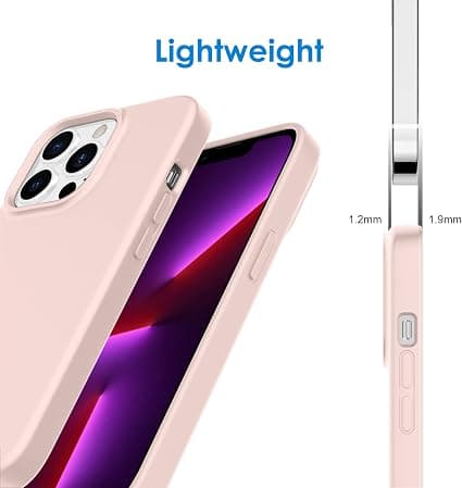 (Rose) Silikondeksel til iPhone 13 Pro 6,1 tommer, etui i
