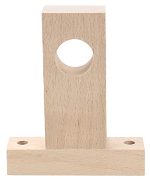 Ubehandlet endefeste i tre for gardinstenger 30 mm